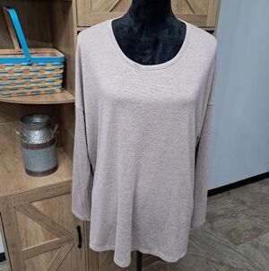 Banana Republic XL Knit Sweater Light Brown Long Sleeve Round Neck Relaxed Fit